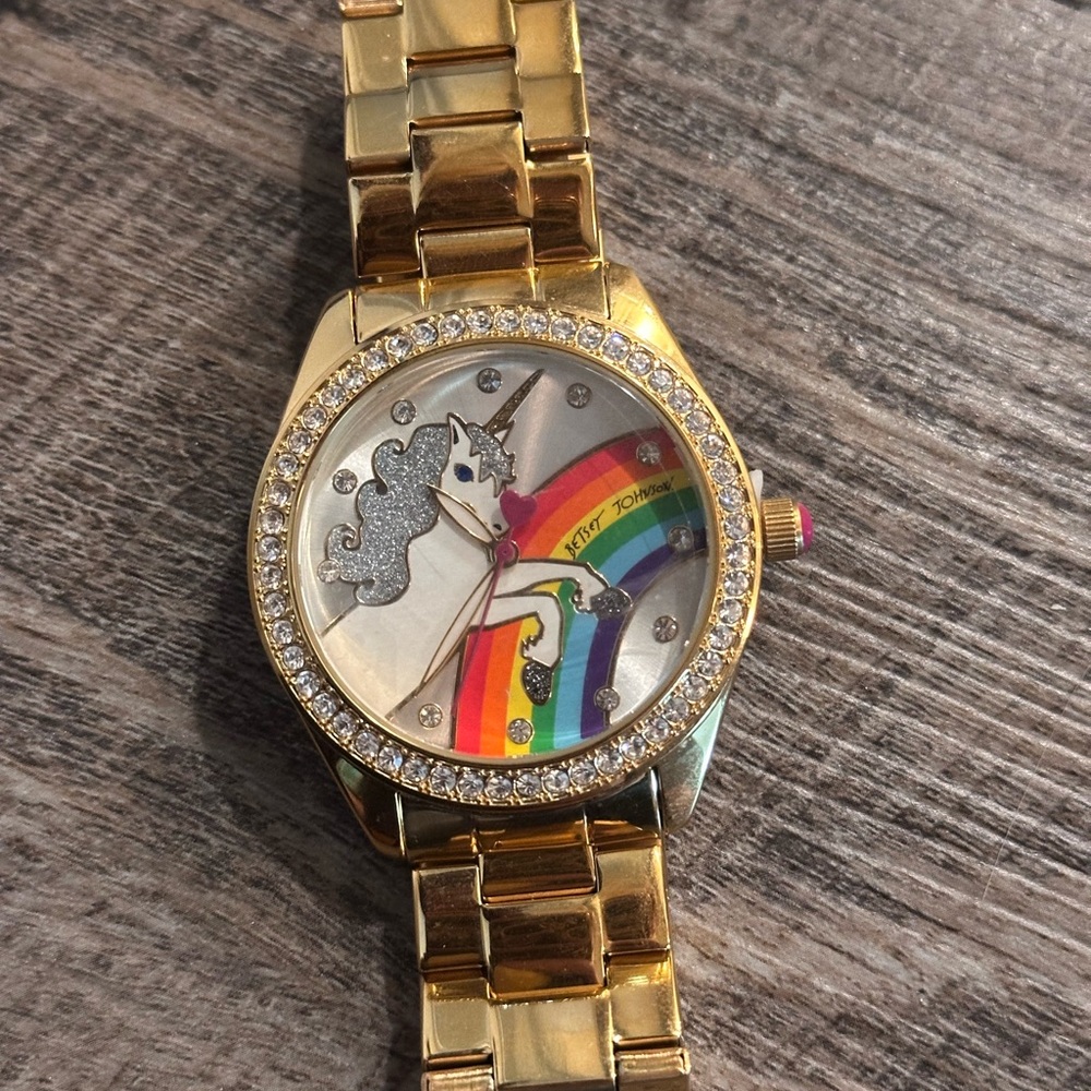 Gold Unicorn Rainbow Watch